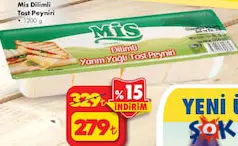MİS DİLİMLİ TOST PEYNİRİ 1200 G